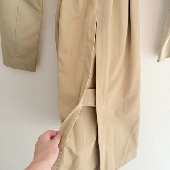 Cuyana Original Classic Belted Khaki Trench Coat Sz S / M Made in Italy - Picture 5 of 14